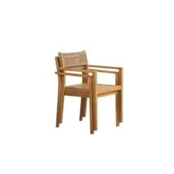 Lot De 2 Chaises NORA De Jardin En Bois D'acacia Et Résine Tressée 12 Lot De 2 Chaises NORA De Jardin En Bois D'acacia Et Résine Tressée -Mobilia Soldes 2 fauteuils de jardin nora en bois d acacia et cannage coloris naturel 3