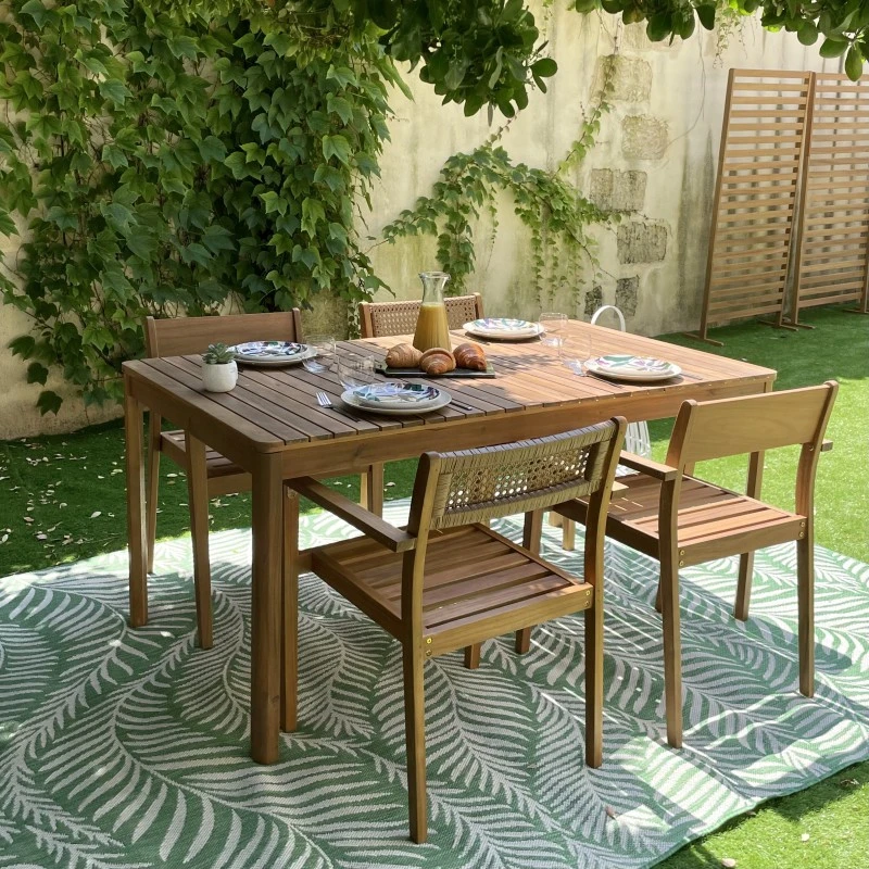 Mobilia Soldes 47 Mobilia Soldes -Mobilia Soldes 2 fauteuils de jardin nora en bois d acacia et cannage coloris naturel