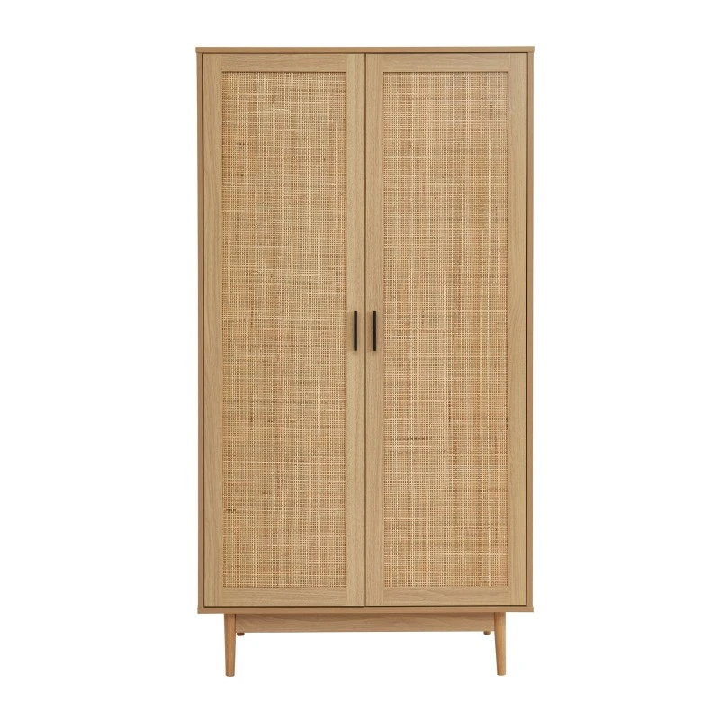 Armoire AMANA Cannage Rotin 2 Portes 90cm 8 Armoire AMANA Cannage Rotin 2 Portes 90cm – Image 6