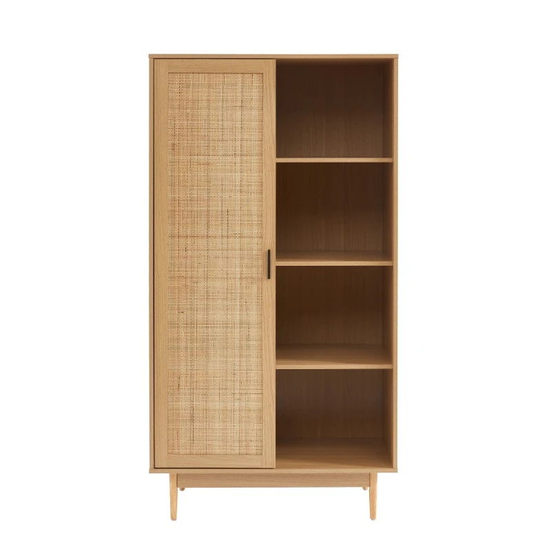 Armoire AMANA Effet Chêne Et Cannage Rotin 1 Porte H170 Cm 8 Armoire AMANA Effet Chêne Et Cannage Rotin 1 Porte H170 Cm – Image 6