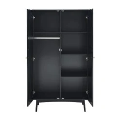 Armoire ANATOLE Noir Et Cannage Rotin 12 Armoire ANATOLE Noir Et Cannage Rotin -Mobilia Soldes armoire anatole noir et cannage rotin 3