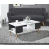 Table Basse BABETTE Blanc Et Gris Anthracite 2 Niches 1 Table Basse BABETTE Blanc Et Gris Anthracite 2 Niches -Mobilia Soldes babette 12 table basse