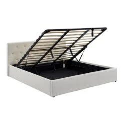 Lit Coffre BAHIA Simili Blanc 180x200 Sommier Inclus 12 Lit Coffre BAHIA Simili Blanc 180x200 Sommier Inclus -Mobilia Soldes bahia lit coffre 180 blanc 3