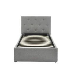 Lit Coffre Enfant BAHIA Tissu Gris 90x190 Sommier Inclus 13 Lit Coffre Enfant BAHIA Tissu Gris 90x190 Sommier Inclus -Mobilia Soldes bahia lit coffre 90 gris 4