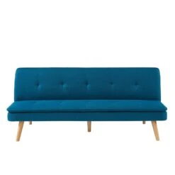 Mobilia Soldes -Mobilia Soldes banquette elio convertible tissu bleu 3 places 1