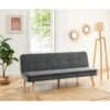 Banquette ELIO Convertible Velours Gris 3 Places 2 Banquette ELIO Convertible Velours Gris 3 Places -Mobilia Soldes banquette elio convertible velours gris 3 places