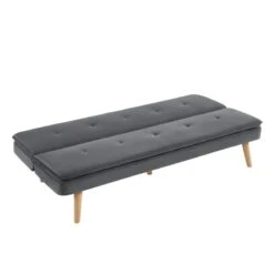 Banquette ELIO Convertible Velours Gris 3 Places 11 Banquette ELIO Convertible Velours Gris 3 Places -Mobilia Soldes banquette elio convertible velours gris 3 places 3