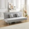 Banquette LINA Convertible Velours Gris Clair 3 Places 1 Banquette LINA Convertible Velours Gris Clair 3 Places -Mobilia Soldes banquette lina convertible velours gris clair 3 places
