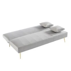 Banquette LINA Convertible Velours Gris Clair 3 Places 12 Banquette LINA Convertible Velours Gris Clair 3 Places -Mobilia Soldes banquette lina convertible velours gris clair 3 places 3