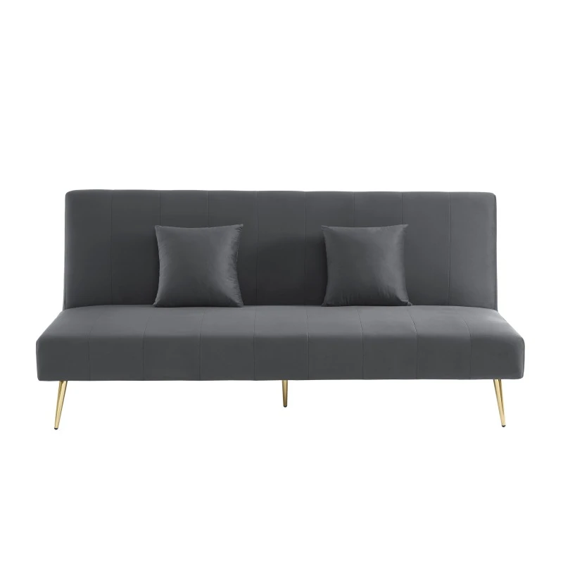 Banquette LINA Convertible Velours Gris Souris 3 Places 4 Banquette LINA Convertible Velours Gris Souris 3 Places – Image 2
