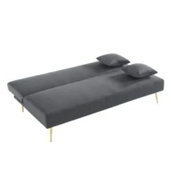 Banquette LINA Convertible Velours Gris Souris 3 Places 13 Banquette LINA Convertible Velours Gris Souris 3 Places -Mobilia Soldes banquette lina convertible velours gris souris 3 places 3