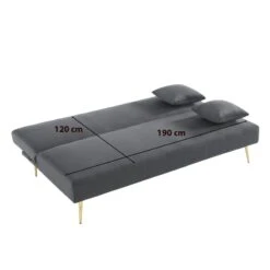 Banquette LINA Convertible Velours Gris Souris 3 Places 17 Banquette LINA Convertible Velours Gris Souris 3 Places -Mobilia Soldes banquette lina convertible velours gris souris 3 places 7