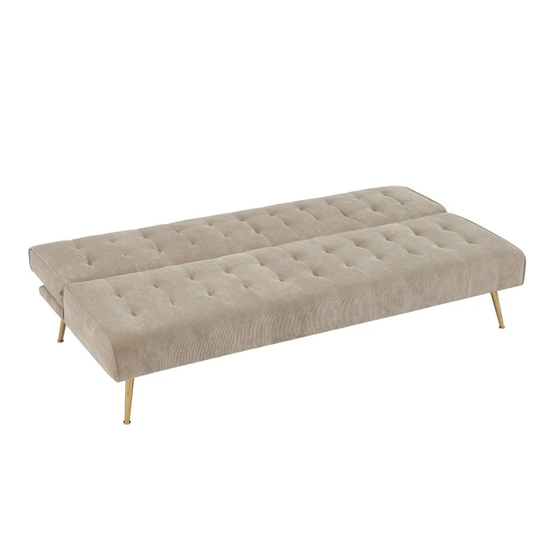 Banquette NINO Convertible Velours Côtelé Beige 6 Banquette NINO Convertible Velours Côtelé Beige – Image 4