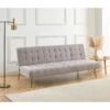 Banquette NINO Convertible Velours Côtelé Gris Clair 1 Banquette NINO Convertible Velours Côtelé Gris Clair -Mobilia Soldes banquette nino convertible velours cotele grege