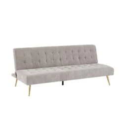 Banquette NINO Convertible Velours Côtelé Gris Clair 10 Banquette NINO Convertible Velours Côtelé Gris Clair -Mobilia Soldes banquette nino convertible velours cotele grege 2