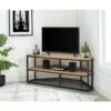 Meuble Tv D'angle BRIXTON Placage Frêne 2 étagères 120cm 1 Meuble Tv D'angle BRIXTON Placage Frêne 2 étagères 120cm -Mobilia Soldes brixton09 meuble tv 2 etageres bois et noir