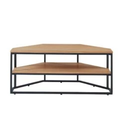Meuble Tv D'angle BRIXTON Placage Frêne 2 étagères 120cm 15 Meuble Tv D'angle BRIXTON Placage Frêne 2 étagères 120cm -Mobilia Soldes brixton09 meuble tv 2 etageres bois et noir 5