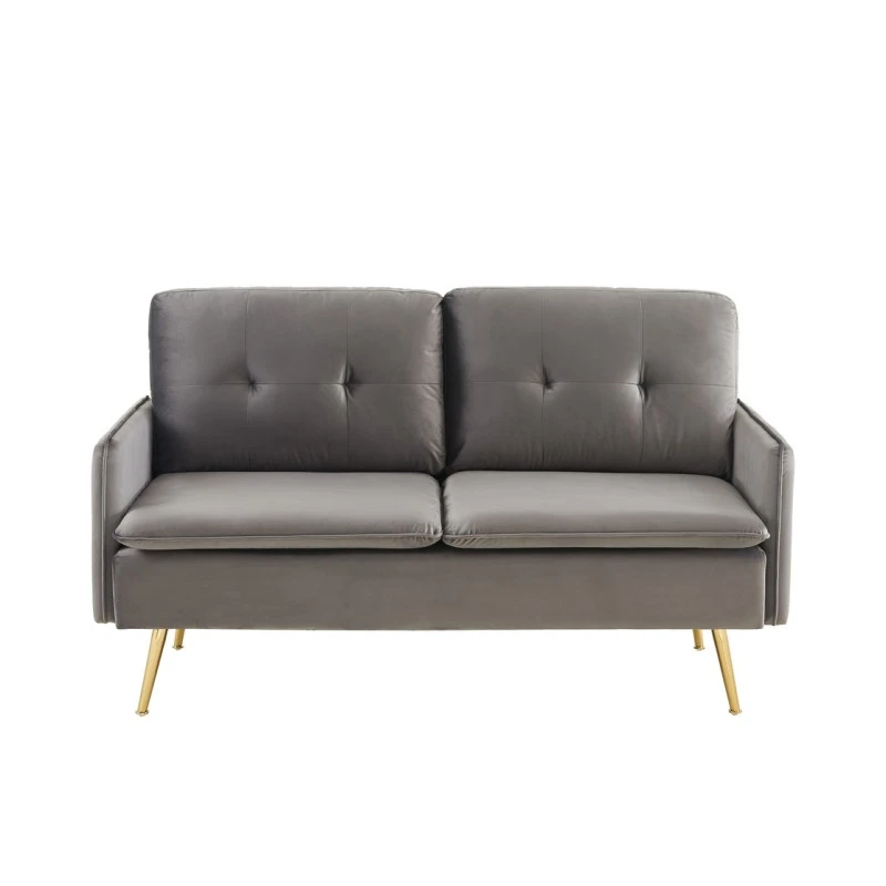 Canapé Droit ADAM Fixe Velours Anthracite 4 Canapé Droit ADAM Fixe Velours Anthracite – Image 2