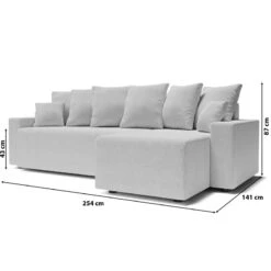 Canapé D'angle ALMA Convertible Tissu Gris 4 Places 21 Canapé D'angle ALMA Convertible Tissu Gris 4 Places -Mobilia Soldes canape angle alma convertible tissu gris 4 places 9