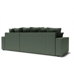 Canapé D'angle ALMA Convertible Tissu Vert 4 Places -Mobilia Soldes canape angle alma convertible tissu vert 4 places 5