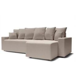 Canapé D'angle ALMA Convertible Velours Côtelé Grège 4 Places 14 Canapé D'angle ALMA Convertible Velours Côtelé Grège 4 Places -Mobilia Soldes canape angle alma convertible velours cotele grege 4 places 2