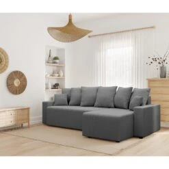 Canapé D'angle ALMA Convertible Velours Côtelé Gris Souris 4 Places 20 Canapé D'angle ALMA Convertible Velours Côtelé Gris Souris 4 Places -Mobilia Soldes canape angle alma convertible velours cotele gris souris 4 places 8