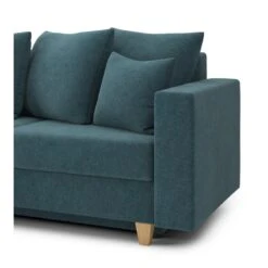 Canapé D'angle KRISTI Convertible Tissu Bleu Paon 4 Places -Mobilia Soldes canape angle kristi convertible tissu bleu paon 4 places 6