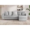Canapé D'angle KRISTI Convertible Tissu Gris 4 Places 2 Canapé D'angle KRISTI Convertible Tissu Gris 4 Places -Mobilia Soldes canape angle kristi convertible tissu gris 4 places
