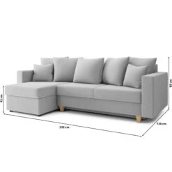 Canapé D'angle KRISTI Convertible Tissu Gris 4 Places 21 Canapé D'angle KRISTI Convertible Tissu Gris 4 Places -Mobilia Soldes canape angle kristi convertible tissu gris 4 places 9