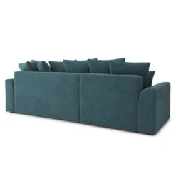 Canapé D'angle NOVA Convertible Tissu Bleu Paon 4 Places -Mobilia Soldes canape angle nova convertible tissu bleu paon 4 places 5