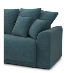 Canapé D'angle NOVA Convertible Tissu Bleu Paon 4 Places -Mobilia Soldes canape angle nova convertible tissu bleu paon 4 places 6