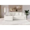 Canapé D'angle NOVA Convertible Tissu Bouclette Blanc 4 Places -Mobilia Soldes canape angle nova convertible tissu bouclette blanc 4 places