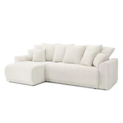 Canapé D'angle NOVA Convertible Tissu Bouclette Blanc 4 Places 14 Canapé D'angle NOVA Convertible Tissu Bouclette Blanc 4 Places -Mobilia Soldes canape angle nova convertible tissu bouclette blanc 4 places 2