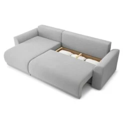 Canapé D'angle NOVA Convertible Tissu Gris 4 Places 16 Canapé D'angle NOVA Convertible Tissu Gris 4 Places -Mobilia Soldes canape angle nova convertible tissu gris 4 places 4