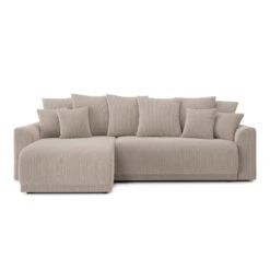 Canapé D'angle NOVA Convertible Velours Côtelé Grège 4 Places 13 Canapé D'angle NOVA Convertible Velours Côtelé Grège 4 Places -Mobilia Soldes canape angle nova convertible velours cotele grege 4 places 1