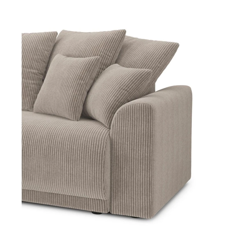 Canapé D'angle NOVA Convertible Velours Côtelé Grège 4 Places 9 Canapé D'angle NOVA Convertible Velours Côtelé Grège 4 Places – Image 7