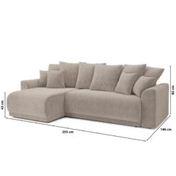 Canapé D'angle NOVA Convertible Velours Côtelé Grège 4 Places 21 Canapé D'angle NOVA Convertible Velours Côtelé Grège 4 Places -Mobilia Soldes canape angle nova convertible velours cotele grege 4 places 9