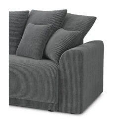 Canapé D'angle NOVA Convertible Velours Côtelé Gris Souris 4 Places -Mobilia Soldes canape angle nova convertible velours cotele gris souris 4 places 6