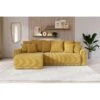 Canapé D'angle NOVA Convertible Velours Côtelé Jaune 4 Places 2 Canapé D'angle NOVA Convertible Velours Côtelé Jaune 4 Places -Mobilia Soldes canape angle nova convertible velours cotele jaune 4 places