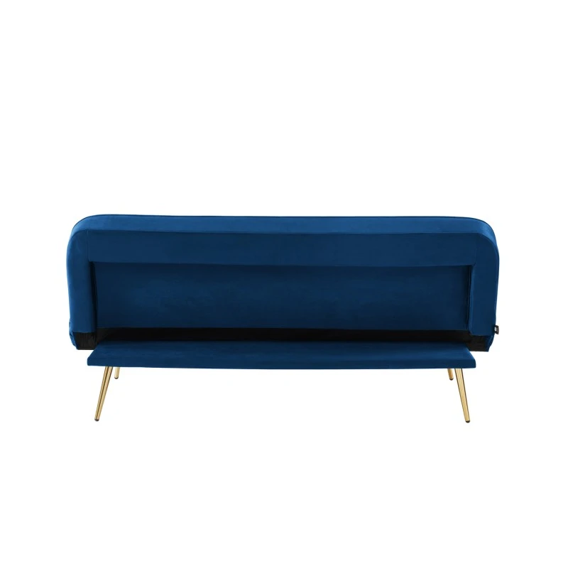 Banquette AROMA En Velours Bleu 3 Places Convertible 10 Banquette AROMA En Velours Bleu 3 Places Convertible – Image 8
