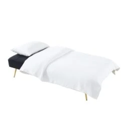 Banquette AROMA En Velours Noir 3 Places Convertible 13 Banquette AROMA En Velours Noir 3 Places Convertible -Mobilia Soldes canape aroma velours noir banquette 3