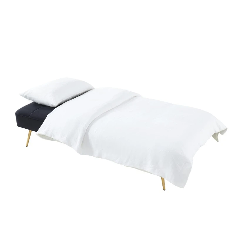 Banquette AROMA En Velours Noir 3 Places Convertible 6 Banquette AROMA En Velours Noir 3 Places Convertible – Image 4