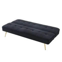 Banquette AROMA En Velours Noir 3 Places Convertible 16 Banquette AROMA En Velours Noir 3 Places Convertible -Mobilia Soldes canape aroma velours noir banquette 6