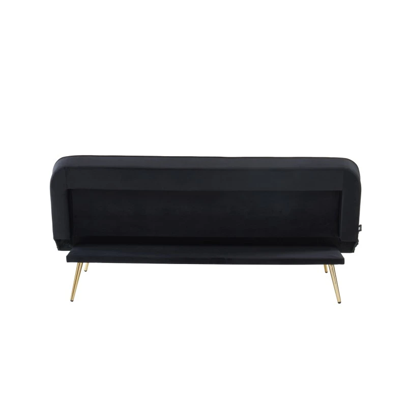 Banquette AROMA En Velours Noir 3 Places Convertible 10 Banquette AROMA En Velours Noir 3 Places Convertible – Image 8