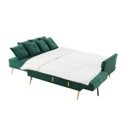 Canapé AROMA En Velours Vert Version Panoramique 18 Canapé AROMA En Velours Vert Version Panoramique -Mobilia Soldes canape aroma velours vert forme en u 7