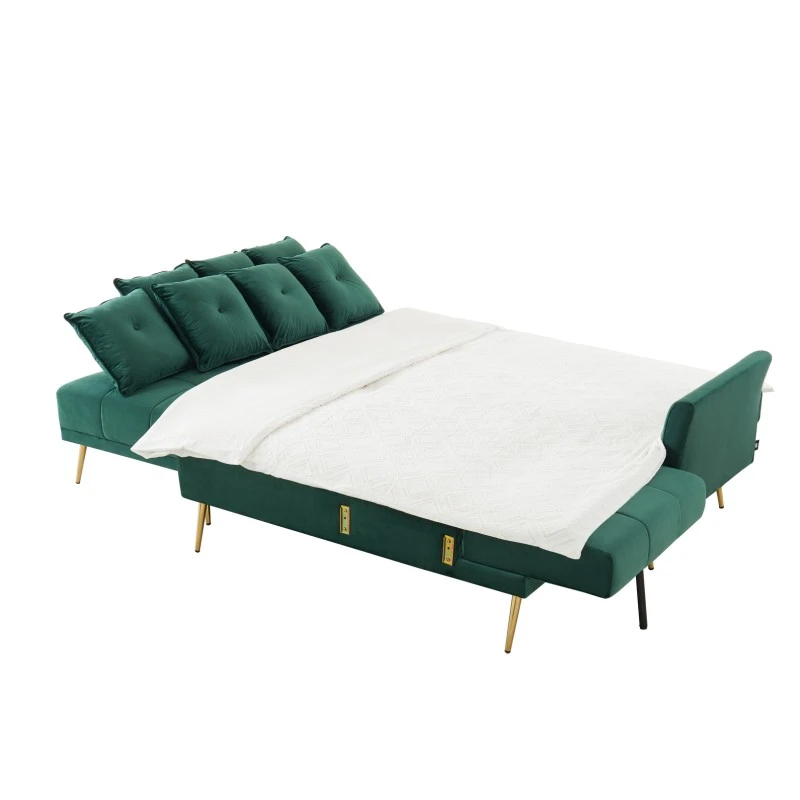 Canapé AROMA En Velours Vert Version Panoramique 10 Canapé AROMA En Velours Vert Version Panoramique – Image 8