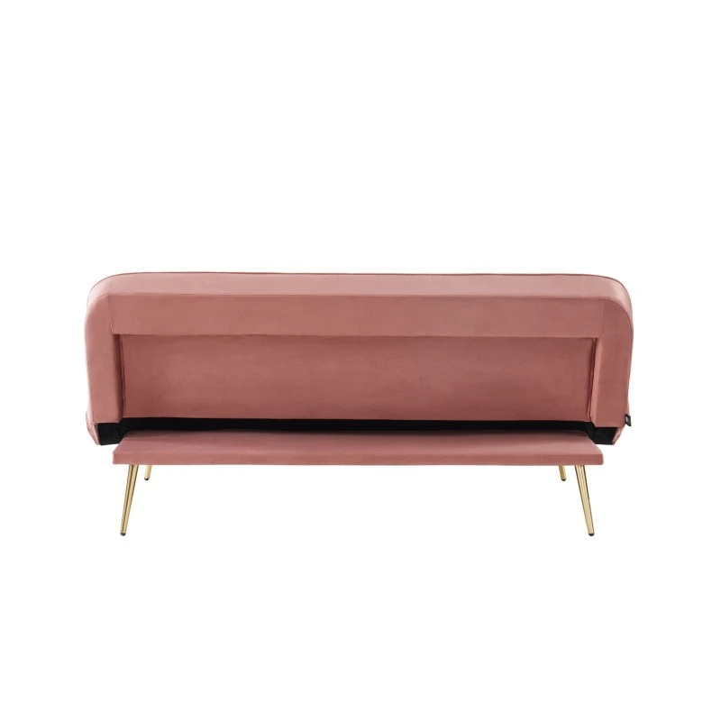 Banquette AROMA En Velours Vieux Rose 3 Places Convertible 10 Banquette AROMA En Velours Vieux Rose 3 Places Convertible – Image 8