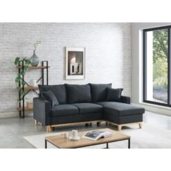 Canapé D'angle BOSTON Convertible Tissu Anthracite 17 Canapé D'angle BOSTON Convertible Tissu Anthracite -Mobilia Soldes canape boston tissu anthracite angle convertible 7