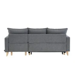 Canapé D'angle BOSTON Convertible Tissu Gris Chiné 16 Canapé D'angle BOSTON Convertible Tissu Gris Chiné -Mobilia Soldes canape boston tissu gris chine angle convertible 6