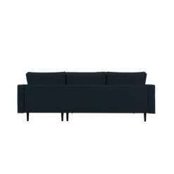 Canapé D'angle MAEL Cacharel En Tissu Bleu Foncé Fixe -Mobilia Soldes canape d angle mael cacharel tissu bleu fonce 3 places 3